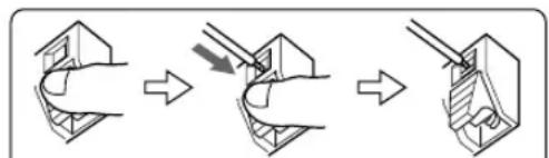 ONKYO HTRC180 - Conecte los dos cables de la antena en bucle de AM a los terminales de presión de antena de AM según se muestra. - 1