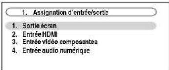 ONKYO HTRC180 - « 1. Assignation d'entrée/ sortie », puis pressez [ENTER]. - 1