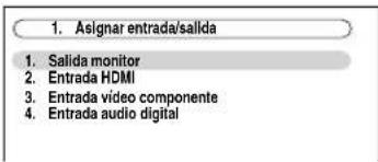 ONKYO HTRC180 - Utilice los botones Arriba y Abajo [▲]/[▼] para seleccionar "1. Asignar entrada/salida" y, a continuación, pulse [ENTER]. - 1