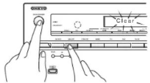 ONKYO HTR693 - - Cómo restablecer: - 1