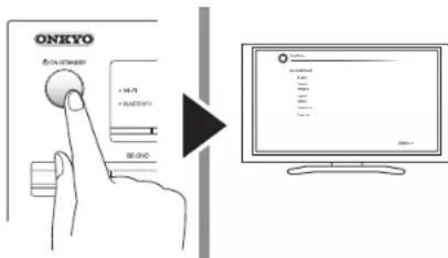 ONKYO HTR693 - Turning the power on - 1
