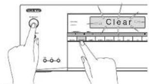 ONKYO HTR494 - - Comment réinitialiser : - 1