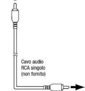 Cavo audio RCA singolo (non fornito)