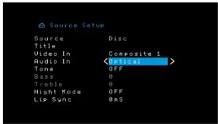 JBL AVR 101IN - Configurez vos sources - 4