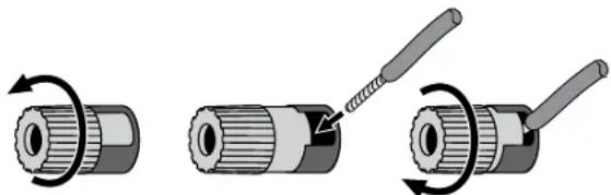 JBL AVR 101IN - Connessioni dei diffusori - 1