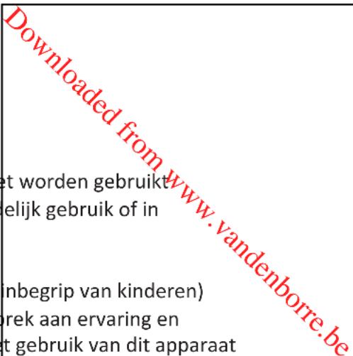 PROLINE PFL 126 WE - WAARSCHUWINGEN - 1
