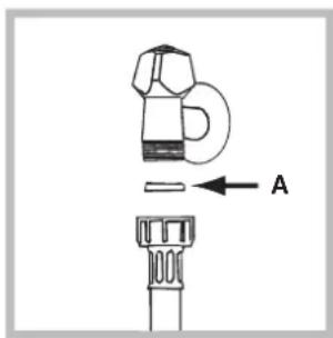 Ariston Thermo AVD 129 - Aansluiting van de watertoevoerslang - 1