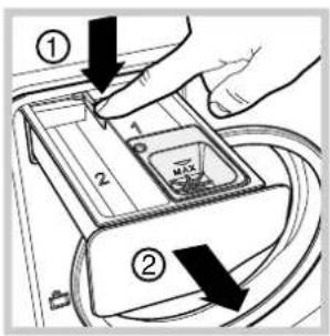 Ariston Thermo AQXXF 129 - Cleaning the detergent dispenser drawer - 1