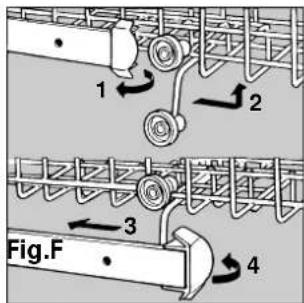 Ariston Thermo LI661A - How to adjust the top rack. - 1