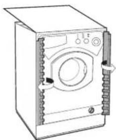 Ariston Thermo LBE68 - Mounting the wooden panel onto the door and inserting the machine into cabinets: - 3