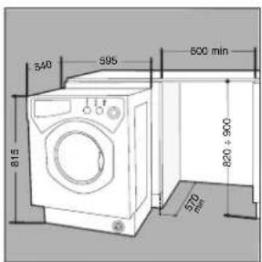 Ariston Thermo LBE68 - Inserimento della macchina nei mobili. - 1