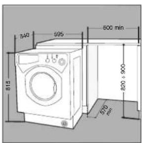 Ariston Thermo LBE68 - Einfugen der maschine in das Möbel. - 1