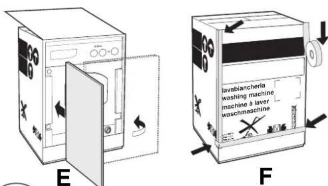 Ariston Thermo LB 12 TX - Montage des Holzpaneels auf die Tur und Einfugen der maschine in die Möbel: - 3