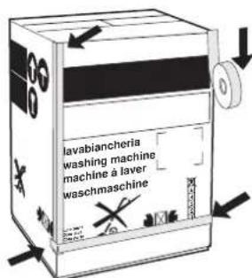 Ariston Thermo LB 12 TX - Application du panneau d'habillage en bois sur la porte et montage du machine à laver à l'intérieur des éléments: - 5