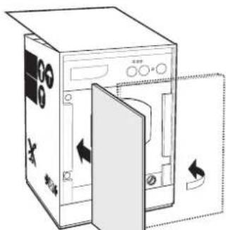 Ariston Thermo LB 12 TX - Applicazione del pannello in legno alla porta e inserimento della macchina nei mobili: - 5
