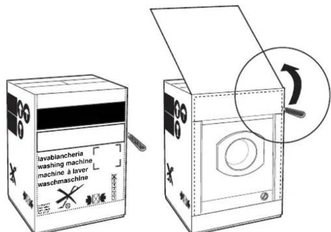 Ariston Thermo LB 12 TX - Het aanbrengen van het houten paneel op de deur en hetplaatsen van de machine tussen de kastjes: - 1