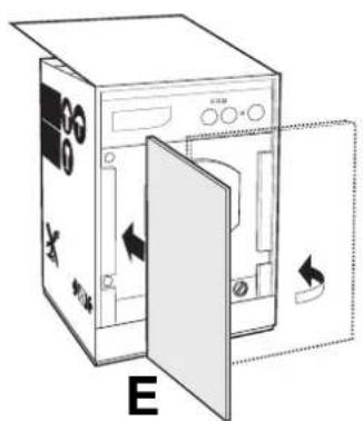 Ariston Thermo CD 12 TX - Het aanbrengen van het houten paneel op de deur en hetplaatsen van de machine tussen de kastjes: - 4