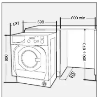 Ariston Thermo CD 12 TX - Einfugen der maschine in das Möbel - 1