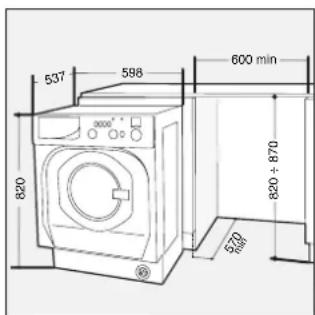 Ariston Thermo CD 12 TX - Inserting the machine into the Cabinet - 1