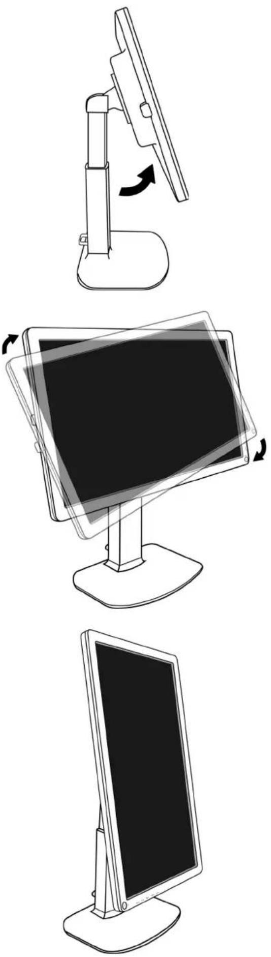 BENQ V2410T - Pivoter le moniteur (en option) - 3