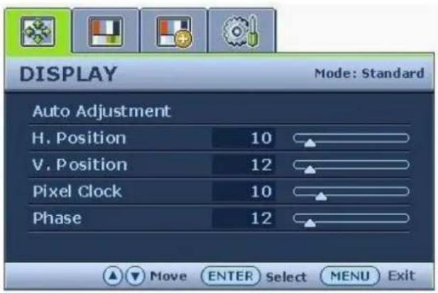 BENQ V2410T - Menu Affich. - 1