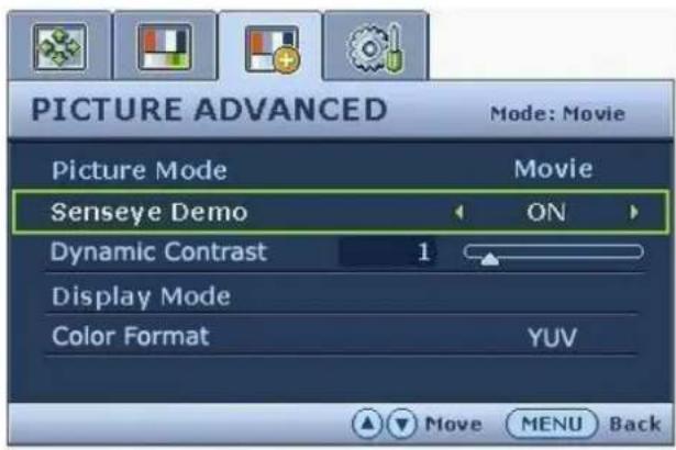 BENQ V2410T - Menu Image Avancée - 1