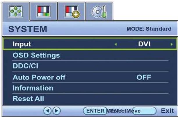 BENQ VW2220 - Menu Systeme - 1