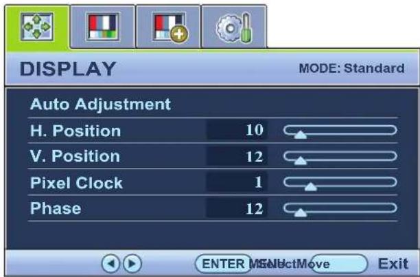 BENQ VW2220 - Menu Affich. - 1
