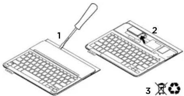 LOGITECH Keyboard Case iPad Air Plus - Recyclage de la batterie à la fin du cycle de vie du produit - 1