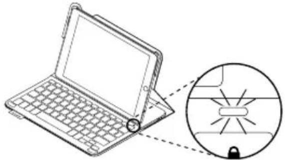 LOGITECH Keyboard Case iPad Air Plus - Evδεικίές λυχίες κατάσταός - 1