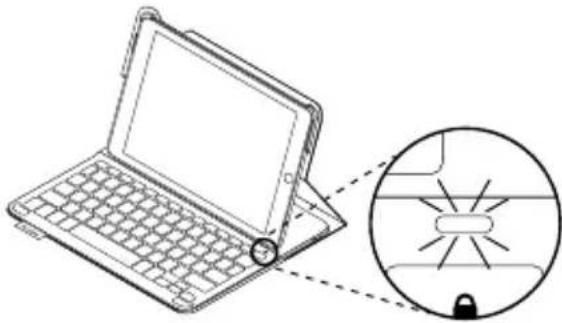LOGITECH Keyboard Case iPad Air Plus - Herstellen der Verbindung mit dem iPad - 1