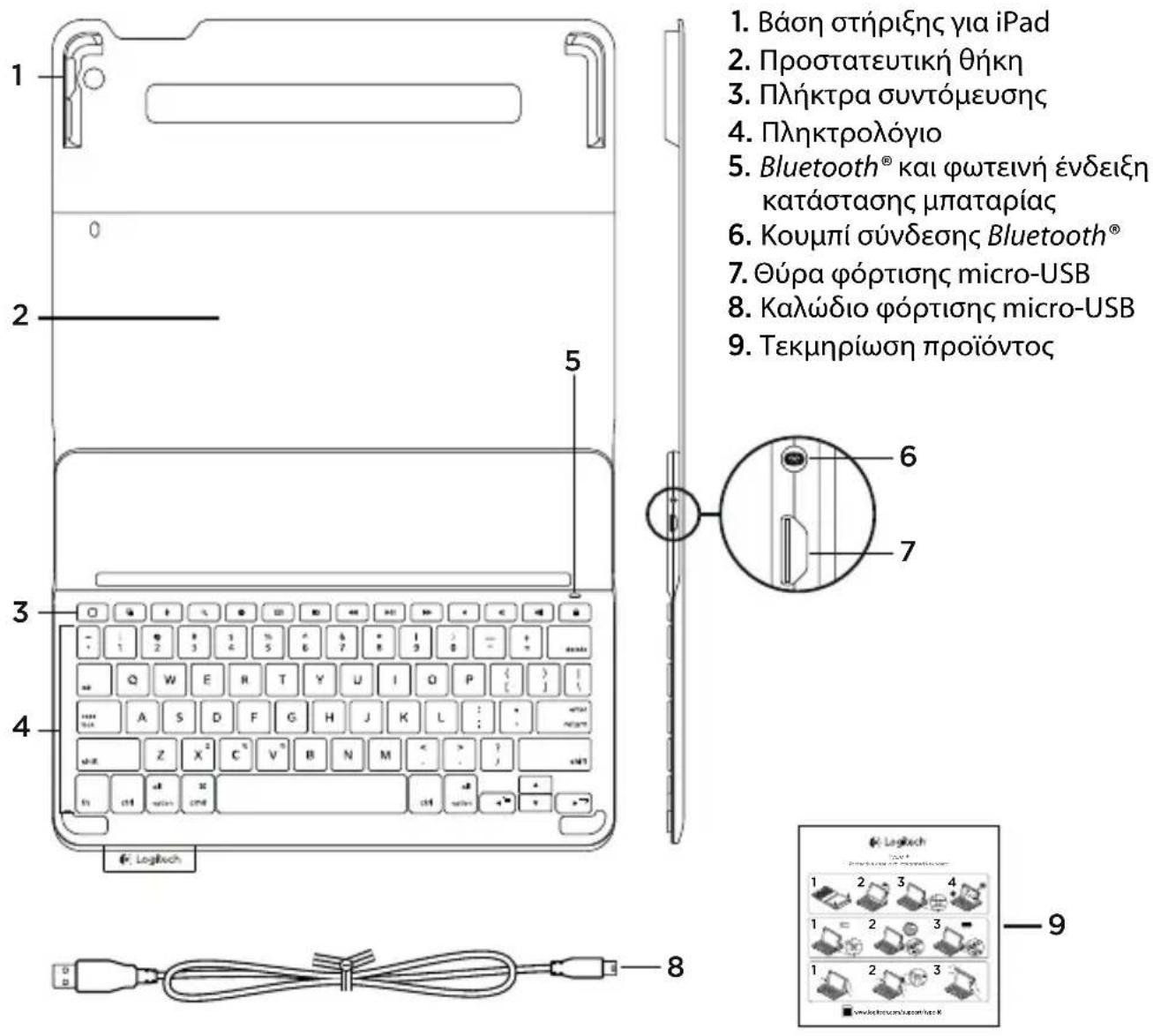 LOGITECH Keyboard Case iPad Air Plus - Vwpiia uE To Poiov - 1