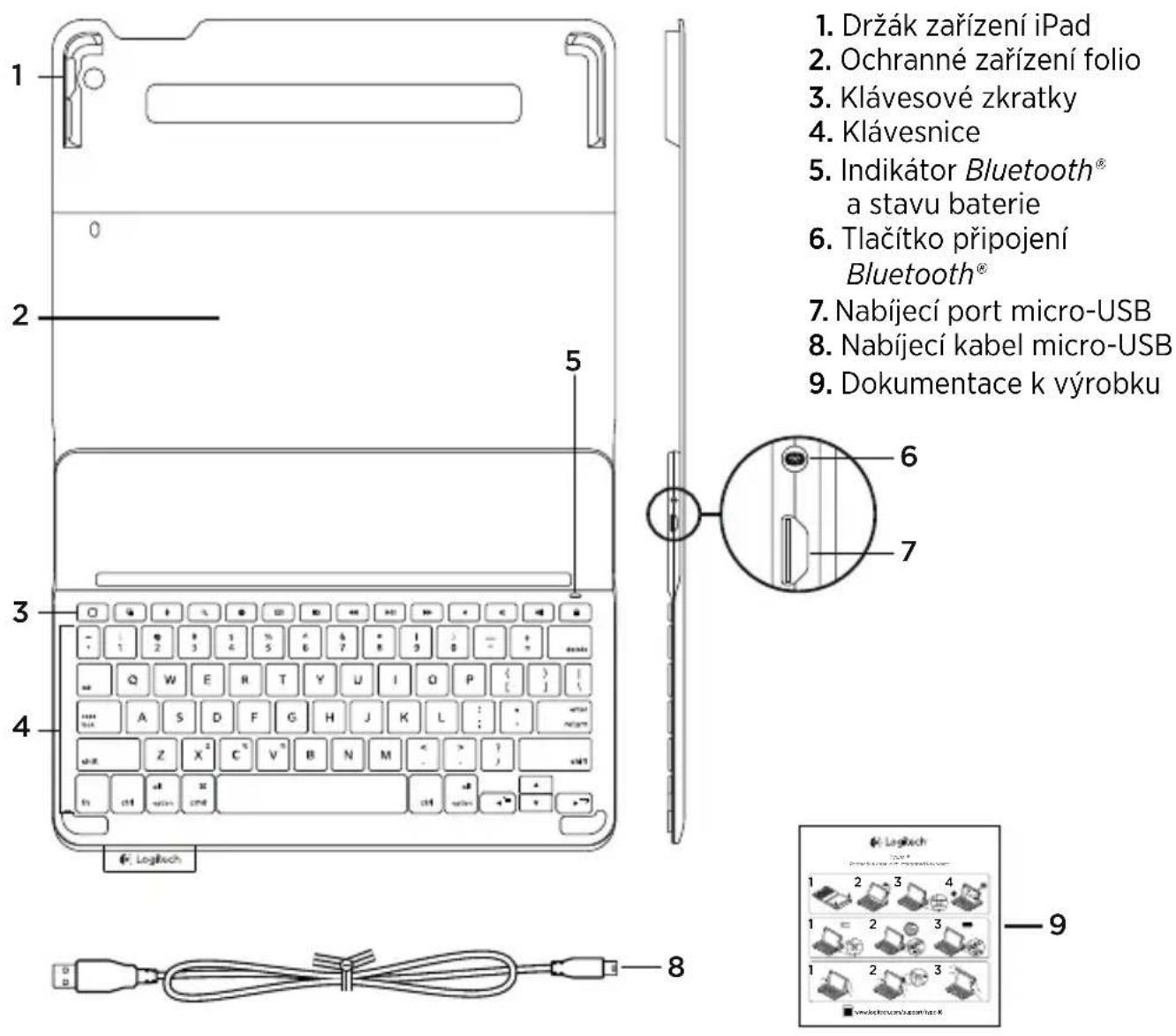 LOGITECH Keyboard Case iPad Air 2 Plus - Popis produktu - 1