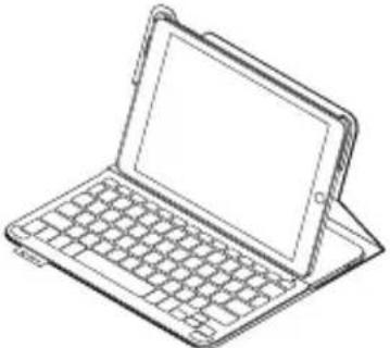LOGITECH Keyboard Case iPad Air 2 Plus - To visningsposisjoner - 1