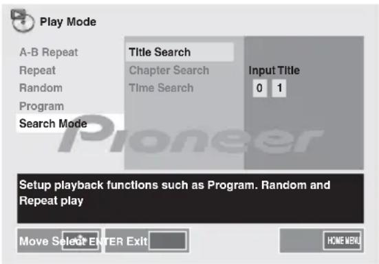 PIONEER XHM32VS - Mode recherche - 2