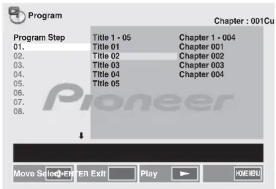 PIONEER XHM32VS - Lecture des morceaux programmes - 2