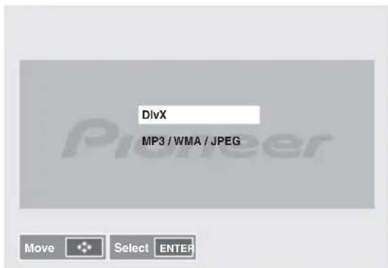 PIONEER XHM32VS - P u ↑↓ paraselectionar DivX o MP3/WMA/JPEG. - 1