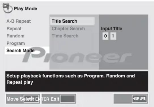 PIONEER XHM32VS - Search mode - 2