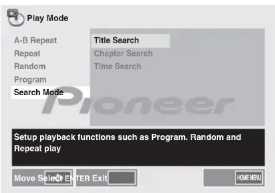 PIONEER XHM32VS - Verwenden Sie ↑/↓, um Title search zu wahlen, und drücken Sie dann ENTER oder →. - 1