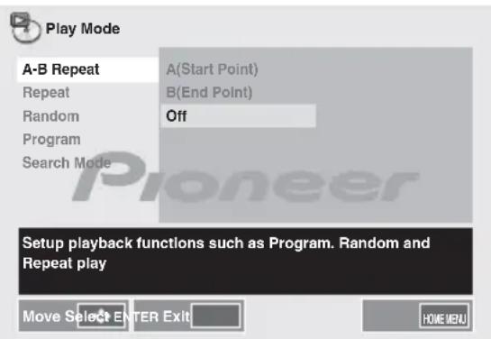 PIONEER XHM32VS - Para cancelar la reproduccion repetida A-B: - 1