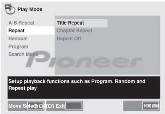 PIONEER XHM32VS - Lecture repétée - 1