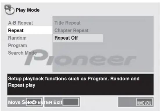 PIONEER XHM32VS - Para cancelar la repetetricn de la reproduccion: - 1