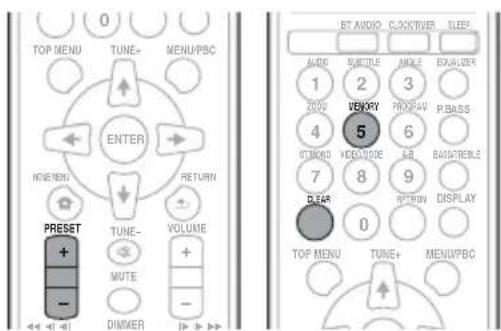 PIONEER XHM32VS - Saving station presets - 1