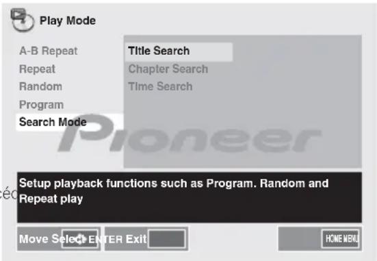 PIONEER XHM32VK - Mode recherche - 1