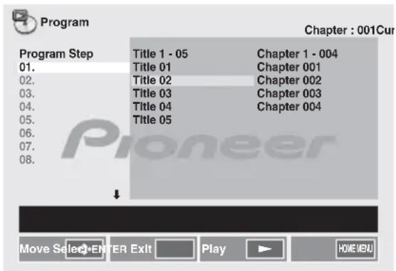 PIONEER XHM32VK - Geprogrammeerde weergave - 2