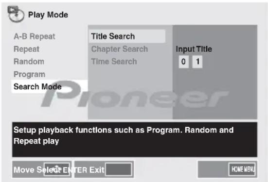 PIONEER XHM32VK - Zoekmodus - 2