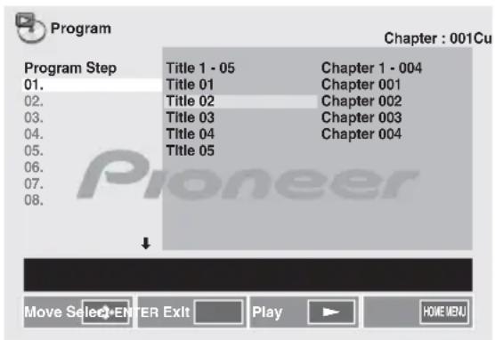PIONEER XHM32VK - Riproduzione programmata - 2