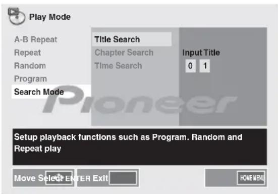 PIONEER XHM32VK - Modalità di ricerca - 2