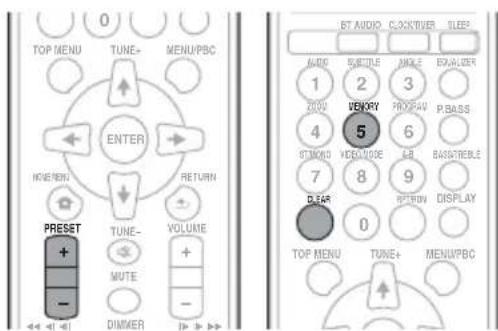 PIONEER XHM32VK - Saving station presets - 1