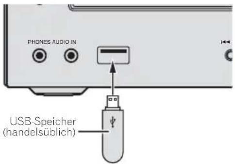 PIONEER XHM32VK - Schlieben Sie den USB-Speicher an. - 1